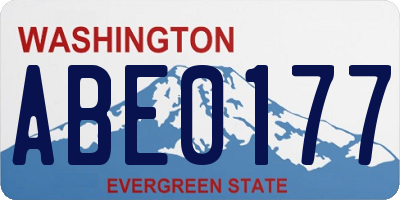 WA license plate ABE0177