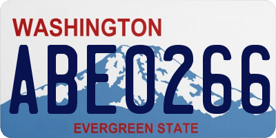 WA license plate ABE0266