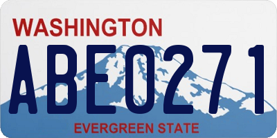 WA license plate ABE0271