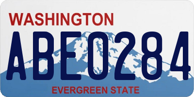WA license plate ABE0284