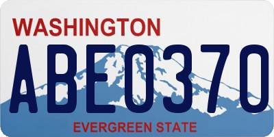 WA license plate ABE0370