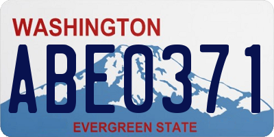 WA license plate ABE0371