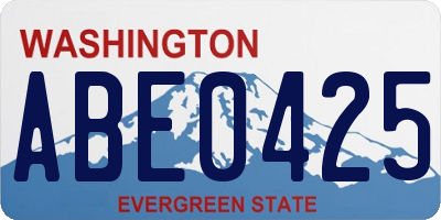 WA license plate ABE0425