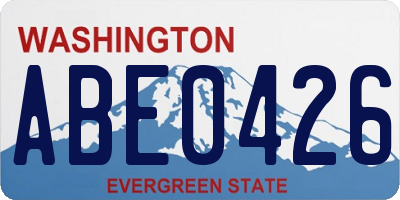WA license plate ABE0426