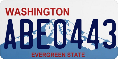 WA license plate ABE0443