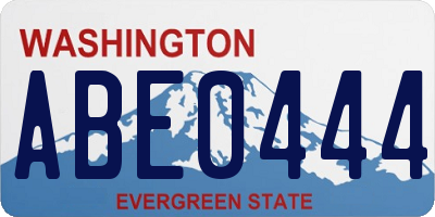 WA license plate ABE0444