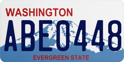 WA license plate ABE0448