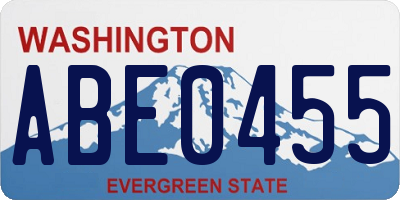 WA license plate ABE0455