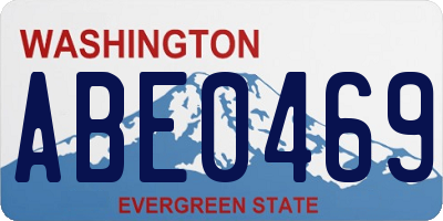 WA license plate ABE0469