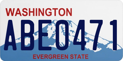 WA license plate ABE0471