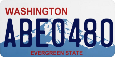 WA license plate ABE0480
