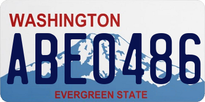 WA license plate ABE0486