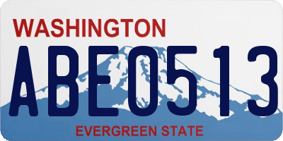 WA license plate ABE0513