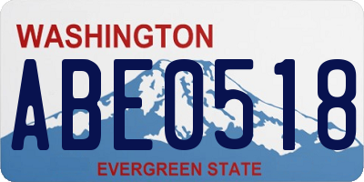 WA license plate ABE0518