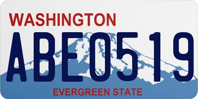 WA license plate ABE0519
