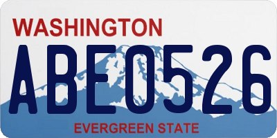 WA license plate ABE0526