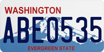 WA license plate ABE0535