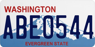 WA license plate ABE0544