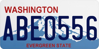 WA license plate ABE0556