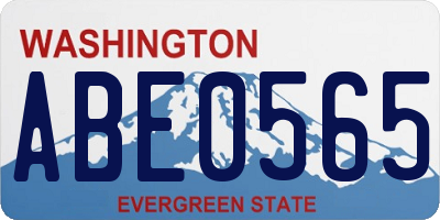 WA license plate ABE0565