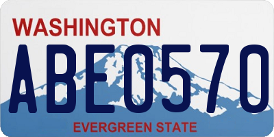 WA license plate ABE0570