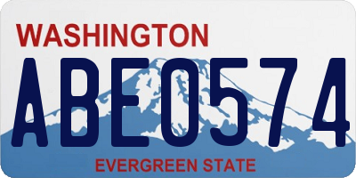 WA license plate ABE0574