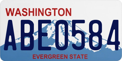 WA license plate ABE0584