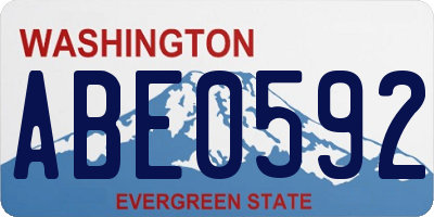 WA license plate ABE0592