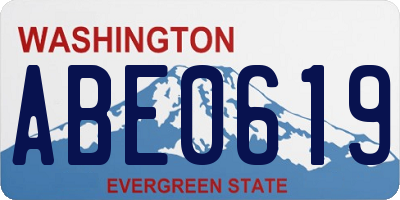WA license plate ABE0619