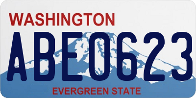 WA license plate ABE0623