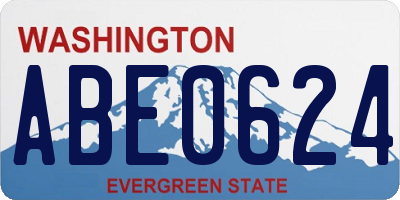 WA license plate ABE0624