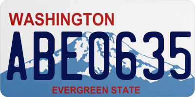 WA license plate ABE0635