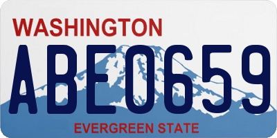 WA license plate ABE0659