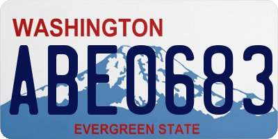 WA license plate ABE0683