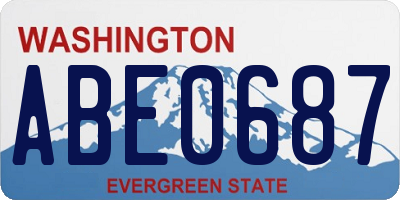 WA license plate ABE0687