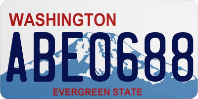 WA license plate ABE0688