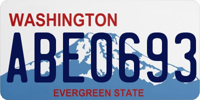WA license plate ABE0693