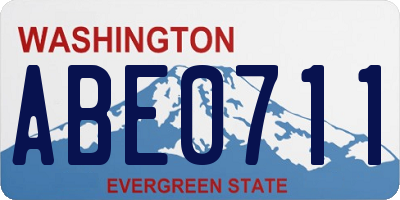 WA license plate ABE0711
