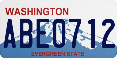 WA license plate ABE0712