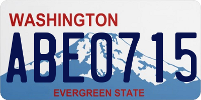 WA license plate ABE0715