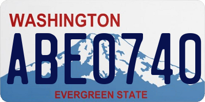 WA license plate ABE0740