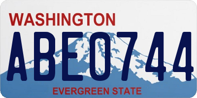 WA license plate ABE0744