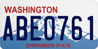WA license plate ABE0761