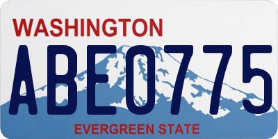 WA license plate ABE0775