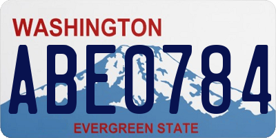 WA license plate ABE0784