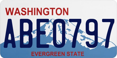 WA license plate ABE0797