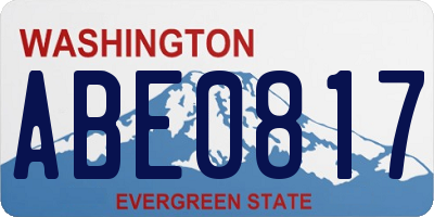WA license plate ABE0817