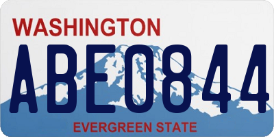 WA license plate ABE0844