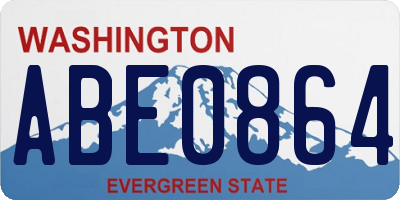 WA license plate ABE0864