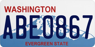 WA license plate ABE0867